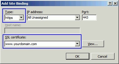 IIS Add site binding